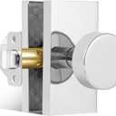 Door Knobs Interior, Modern Passage Polished Chrome Door Knobs Door Handles for Hall and Closet Round