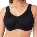 Wacoal Women's Simone Sport Unlined Full Coverage Underwire Sports Bra, 855170 (Black, 36DDD)