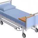 2 Pack Fitted Hospital Bed Sheets - Soft Microfiber Hospital Fitted Sheet - Hospital Bed Fitted Sheets (Light Blue, 36" x 84" x 12")