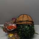 Geegoods 2 Set Artificial Hanging Basket Fall Flowers for Outdoor, Fake Faux UV Resistant Look Real Mixed Mums Plants for Autumn Porch Patio Balcony Yard Home Decor