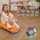 12V Ride-On Car with Cleaning Fun, 3 in 1 Gokart, Soft-Start, 5-Speed Adjustable, Detachable mop, Rechargeable Battery, 160lbs Capacity, Indoor & Outdoor for Kids Ages 3+ Orange, 13 inches x 14 inches x 26 inches