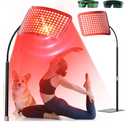 Aulanto Red Light Panel, Red Light Therapy for Face and Body with Adjustable Stand, 2in1 Chips Red Light Therapy Panel 660nm Red Light and 850nm Near Infrared Red Light Therapy Device at Home