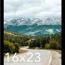QOTIB Wood 16x23 Picture Frame Black for Wall Hanging, 16 x 23 Frame Photo Frame for Wall Horizontally or Vertically, Black, 1 Pack