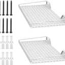 TORACK 2 Pack Wall Mounted Storage Shelves, 23.5" x 12" Wall Shelf for Garage, Closet, Laundry Room, Heavy Duty Garage Wall Shelving, Holds Up to 65 Lbs, (White)