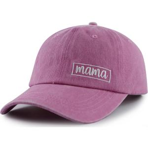 Funny Embroidered Mama Hat for Women, Adjustable Cotton Mom Birthday Gifts Baseball Cap