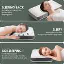 Memory Foam Medium Firm - Gel Foam Pillows for Sleeping Standard Size - Orthopedic Bed Pillows for Neck Pain - Stomach and Back Sleepers