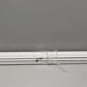 No Tools No Drill Cordless Mini Blinds, 1" L-Shaped Slats Light Filtering Shades, Horizontal Vinyl Blinds for Indoor Windows, White,39.5" Wx 64" H