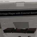 Vinyl Record Player with Speakers,Bluetooth Portable Turntable for Vinyl Records,Phonograph LP Player with 3 Speed USB RCA in Vintage Brown