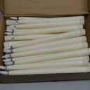 50 Pcs Flameless Taper Candles LED Taper Candles Flickering Bulk Ivory LED Candlestick for Easter Wedding Church Advent Halloween Christmas Birthday Party Decor Table Centerpiece, 8.5 In, No Batteries