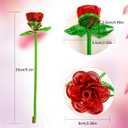 6Pcs Silver Black Metal Bouquet Rose Artificial Flowers,Fake Rose with Waterproof Aluminum Armature Crafted,Hotel Table Decor Office,Mother's Day Thanksgiving Valentine's Day Girl's Birthday Party