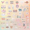 4 x 144 Pcs Waterproof Christian Stickers for Water Bottles Journaling Prayer Board, Boho Style Vinyl Biblical Christian Stickers, Spiritual Religious Gifts for Kids, Teens, Women, Adults (God144)