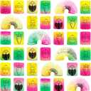 2 x 36 PCS Plastic Rainbow Coil Springs Toys, Easter Magic Rainbow Slinky Toys, Party Favors, Easter Egg Fillers Basket Stuffers Essentials, Easter Gifts for Kids Boys Girls