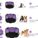 Siedihit Dog Cat Playpen, Puppy Pet Playpen, Small Dogs Tent Crates Cage Indoor/Outdoor, Portable Pop Up Dog Kennel Playpen with Carrying Case for Dogs/Cats/Rabbits,Purple