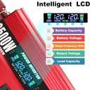 Cantonape 2500W Power Inverter 12V to 110V/120V DC to AC with LCD Display, Remote Controller 4 x AC Outlets and 4 x 3.1A USB Car Adapter for Car Truck Boat RV Solar System
