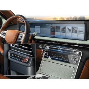 CDEFG (8Pcs for 2025 2026 Genesis GV80/G80 Screen Protector, 27 Inch Touchscreen All-In-One + Center A/C+ Rear AC, GV80 G80 2.5T/3.5T Accessories Nano Film