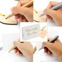 2 x E-Bro Double Sided Rotating Floating 4x6 Rustic Wood Picture Frame Gifts with DIY Heart-Shaped Pendant - Romantic Wedding Gift for Couples, Unique Engagement Gift (Wood Grain)