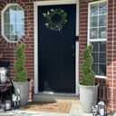 THE BLOOM TIMES 3ft Tall Spiral Topiary Trees Artificial Outdoor Set of 2, 36 Inch UV Resistant Large Faux Evergreen Fake Boxwood Plants for Front Porch Outside Planter Entryway Entrance Decor 3 Foot