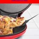 Betty Crocker Pizza Maker Plus, 12" Indoor Electric Grill, Nonstick Griddle Pan for Pizzas, Quesadillas, Tortillas, Nachos and more, 12" Electric Griddle for Delicious Meals and Snacks, Red