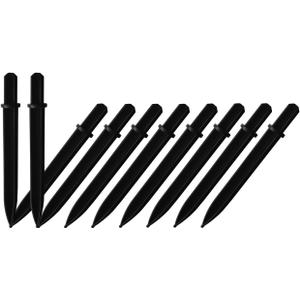 10 Pack Solar Light Stakes Replacement (Fit for Lights Pole Inner Diameter 0.45 inch), ABS Reinforced Ground Spikes, Solar Panel Spikes for Outdoor Pathway Christmas Lights Yard Garden Deco