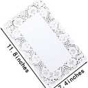 Rectangle Paper Doilies - 8inch x 12inch White Lace Disposable Paper Doilies - for Crafts,Cakes,Food, Desserts, 100 PCS
