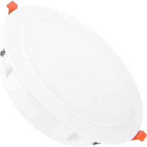PATIKIL 8" Spring Ceiling Cover Plate, Recessed Light Trim Wall Mount Downlight Hole Cap Decorative Panel with Buckle Suitable for 6.1-7.5inch Round Hole Glass Ceiling Openings, White
