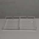 Versatile 2 Pcs Organizer Tray, Clear Acrylic Rectangular Napkin Holder, Facial Tissue Dispenser Box, for Office, Vanity, Bathroom, Night Stand, Dresser, 20x20inch