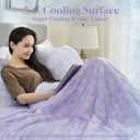 OIGAE Cooling Comforter, Japanese Q-Max 0.45 Double Sided Cooling Blankets for Hot Sleepers & Night Sweats, Lightweight Breathable Summer Quilts for Bed, Travel, Camping, Purple, Twin 60" x 80"