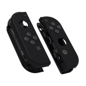 eXtremeRate DIY Replacement Shell Buttons for Nintendo Switch & Switch OLED, Black Soft Touch Custom Housing Case with Full Set Button for Joycon Handheld Controller - Console Shell NOT Included