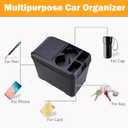 Car Trash Can Bin Waste Container Multi-Function Storage Box Car Cup Holder Car Organizer