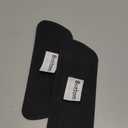 LOPNUR Refrigerator Drip Tray Catcher 2 Pack - 8.3"x3.1" Cuttable Refrigerator Mats Hide Stains, Fridge Ice Water Dispenser Absorbent Mat for Samsung Whirlpool GE, Fridge Drip Pad (Trapezoid, Black)