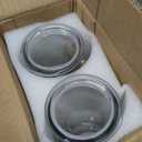 Set of 2 Glass Carafe with Lids, 1 Liter Water Pitcher Carafe for Mimosa Bar, Brunch, Cold Water, Beverage, Wine, Iced Tea, Lemonade - 2 Wooden Chalkboard Tags Included