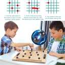 Magnet Game,Magnetic Chess Game,Table Top Magnetic Chess Fun Family Games for Kids and Adults,Magnetic Rocks Game Puzzle Toy Family Party Strategy Game for Boys and Girls, Wood