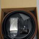 CHAOREN Leather Ratchet Belt Men 2 Pack - Customizable Fit, Effortless Style (35mm) (28" to 34" Waist Adjustable, Black - Carbon Fiber/Tan)