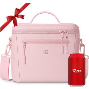 GLORIEROO Insulated Lunch Box Bag Women Girls - Waterproof Leakproof Lightweight Reusable Cooler for School Work Picnic - Back to School (Standard 11L, Pink)