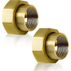 Upgraded Double Union FNPT Connection fits for 1" NR3XL Pressure Reducing Valve, Brass Tailpiece Kit, Compatible with 1" Pressure Reducing Valves, 2pcs