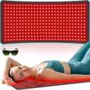 Red Light Therapy Mat for Body, 60W 31.5" x 11.8" 660nm & 850nm 360 LEDs Home Infrared Light Therapy Pad Blanket with Smart Temp & Timer for Back Belly Shoulder Muscle Pain Relief