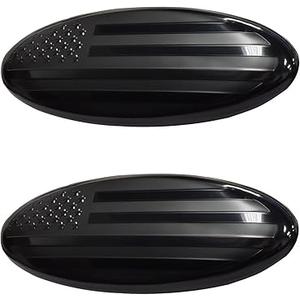 2 Pack Compatible for 20042014 F150 Front Grille Rear Tailgate Emblem, 9" Black Oval American Flag Emblem Fits 1114 Edge, 1116 Explorer, 0611 Ranger, 0714 Expedition