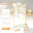 Acrylic Sign Holder 5X7 Gold Frames Double-Sided Gold Picture Frames for Flyer Holder Menu Holder Wedding Table Number Holder Christmas Photo Frame with Removable Sticky Dots -6 Pack