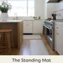 House of Noa Nama Standing Mat – Anti-Fatigue Kitchen Mats for Floor, Cushioned & Non-Slip Kitchen Comfort Mat for Standing, Thick Foam Anti-Fatigue Mat for Kitchen & Workspaces, Fawn Shea 30" x 72"