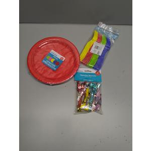 Paper Plates Colored Disposable Dinnerware Set Serve
