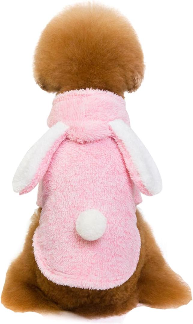 Easter Day Bunny Dog Costume Puppy Hoodies Dog Clothes Pet Suit for Large Dogs (Pink, Medium)