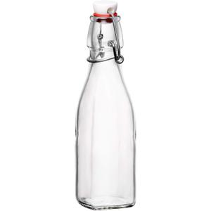 Bormioli Rocco Swing Bottle - 8.5 oz, Recyclable Glass with Airtight Seal - BPA-Free & Dishwasher Safe - Ideal for Infused Drinks, Juices, Oils - Leakproof, Odor Proof, Stain Proof Food Storage