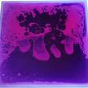 Art3d 1-Pack Fancy Floor Tile for Kids Room Liquid Encased Floor Tile, 11.8" x 11.8" Purple