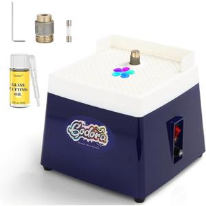 Stained Glass Grinder, Mini Glass Grinder Machine with 5/8" & 1" Grinder Bits, Stained Glass Kit & Glass Cutting Oil, Widely Used for Glass Processing Arts and Decoration - by Godora