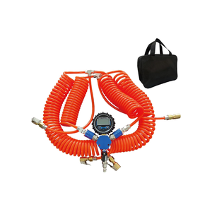 4 tire Inflation deflation System,4 tire Inflation System,4 Way tire Inflation System with Closed Flow Air Chuck Digital Tire Pressure Gauge Compatible with HPA Tanks and Compressors