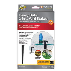 10CT HEAVY DUTY LIGHT LAWN STAKES 3 PACK