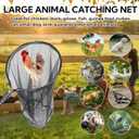 Catch Net, Small Animal Catcher Net for Chicken, Duck, Goose, Fish, Cat, Bird, Raccoon, Dog and Others(43"- 78" Handle with 20" Net Opening)