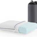 Weekender Gel Memory Foam Camping Pillow - Travel Essentials & Must Haves - Camping Gear & Accessories - Contouring Neck Support - Small Size Compatible for Car, Airplane, and Beach - 1 Pack