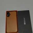 SHIELDON Case for iPhone 16 Plus 2024, Genuine Leather Magnetic Wireless Charging Slim Non-Slip Grip Shockproof Protective Cover with Metal Button Compatible with iPhone 16 Plus - Retro Light Brown