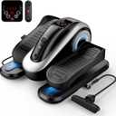 Under Desk Elliptical Machine for Seniors, Large Size Electric Leg Exerciser with 12 Adjustable Speeds & 12 Modes, Remote Control, Elastic Rope, Manual & Auto Mode for Home Office Use